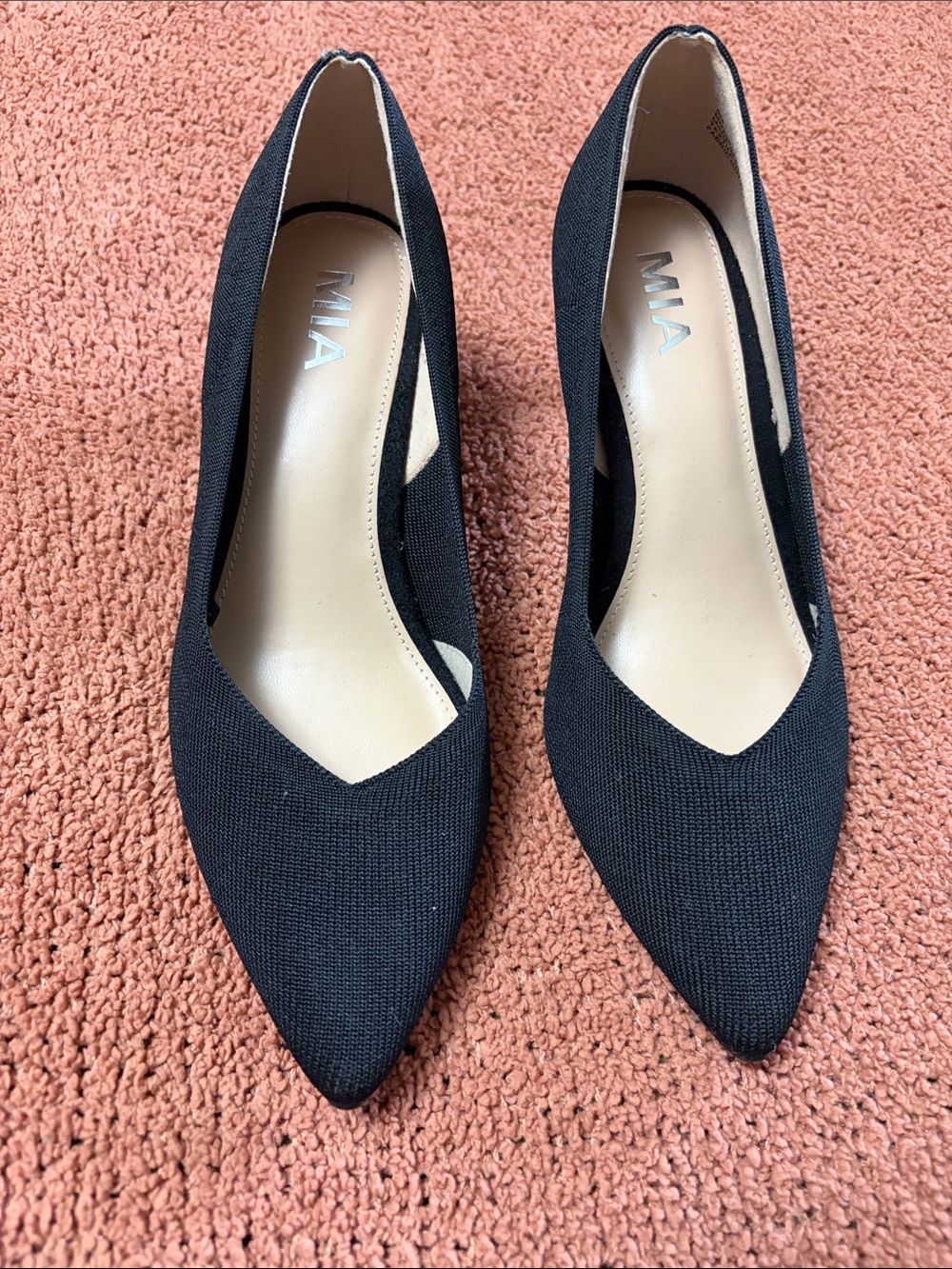 MIA Black Pointed Toe Heels